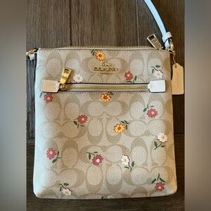 Coach floral crossbody bag